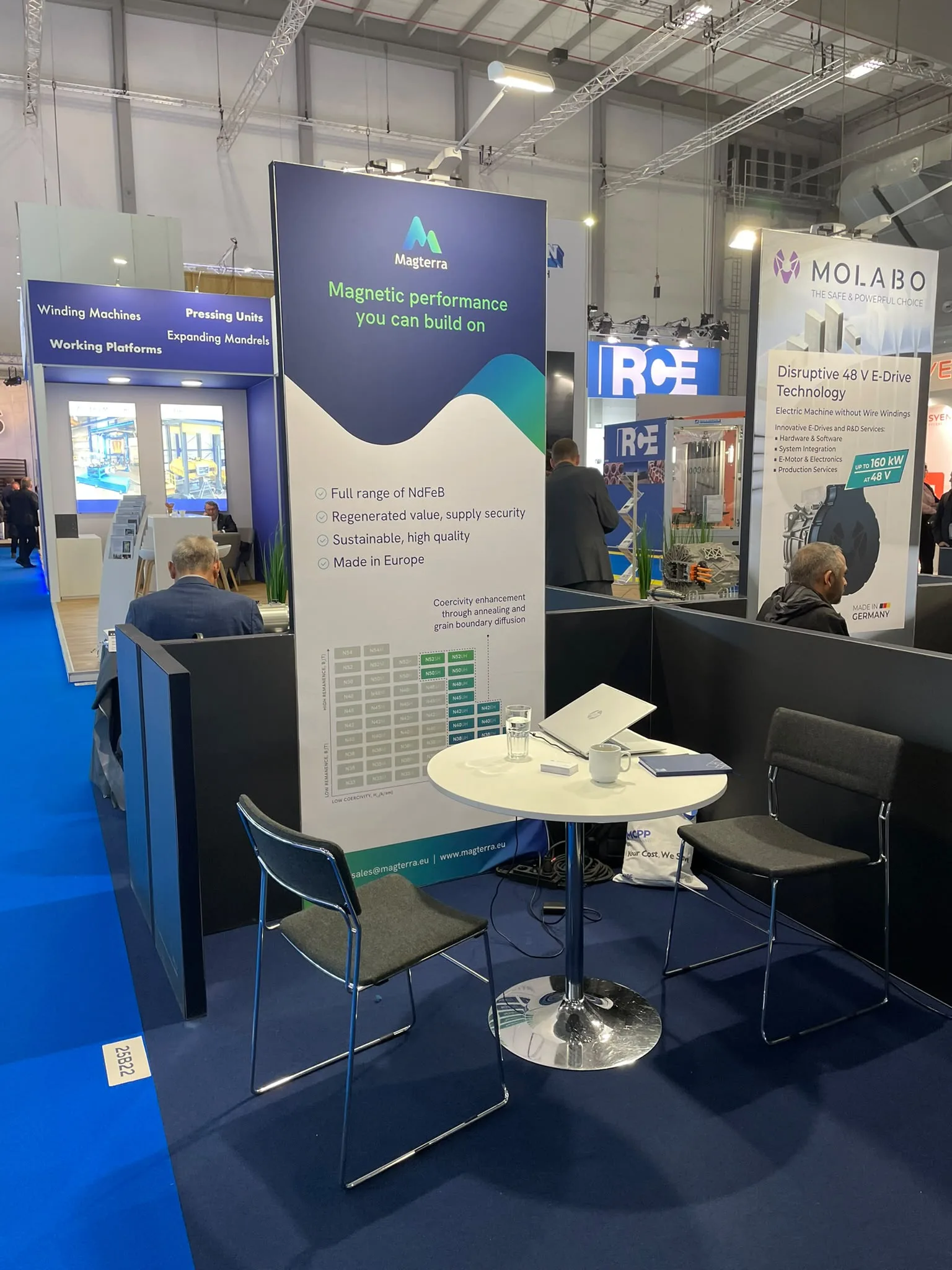 Magterra exhibition stand at an industry trade fair